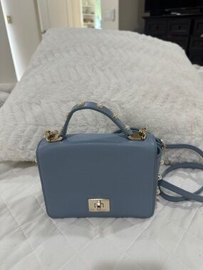 Kate spade Top-Handle Pearl-Accent Crossbody Bag in Light Blue